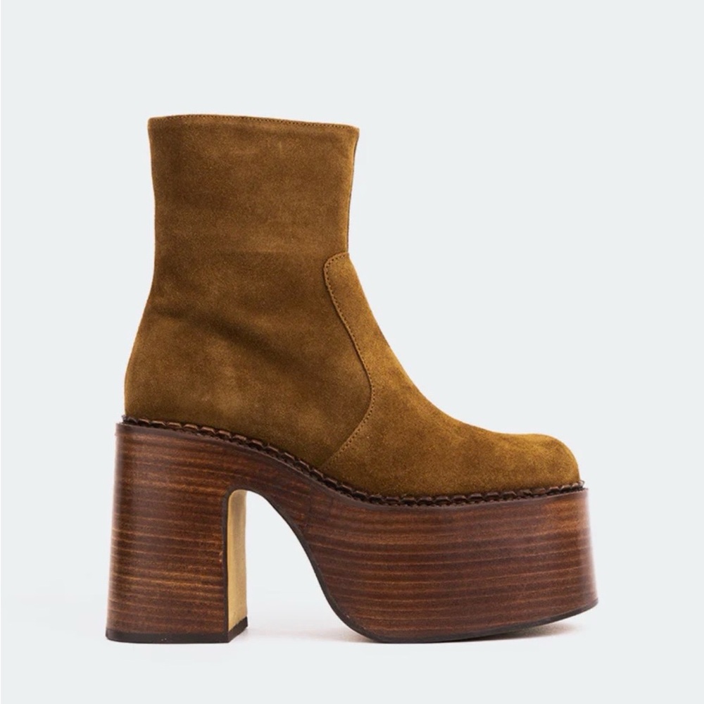 ❌SOLD❌L’Intervalle ‘Gunner’ Platform Brown Suede Boots